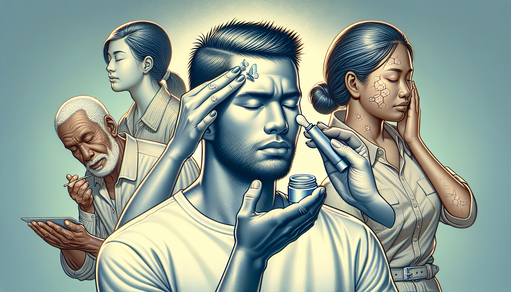 Illustration of the medicinal benefits of synergy relief balm