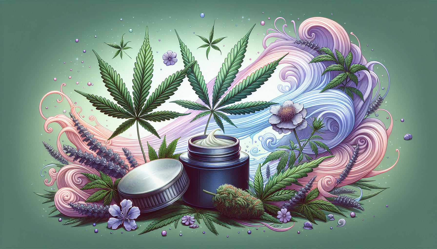 Illustration of essential oils used in synergy relief balm
